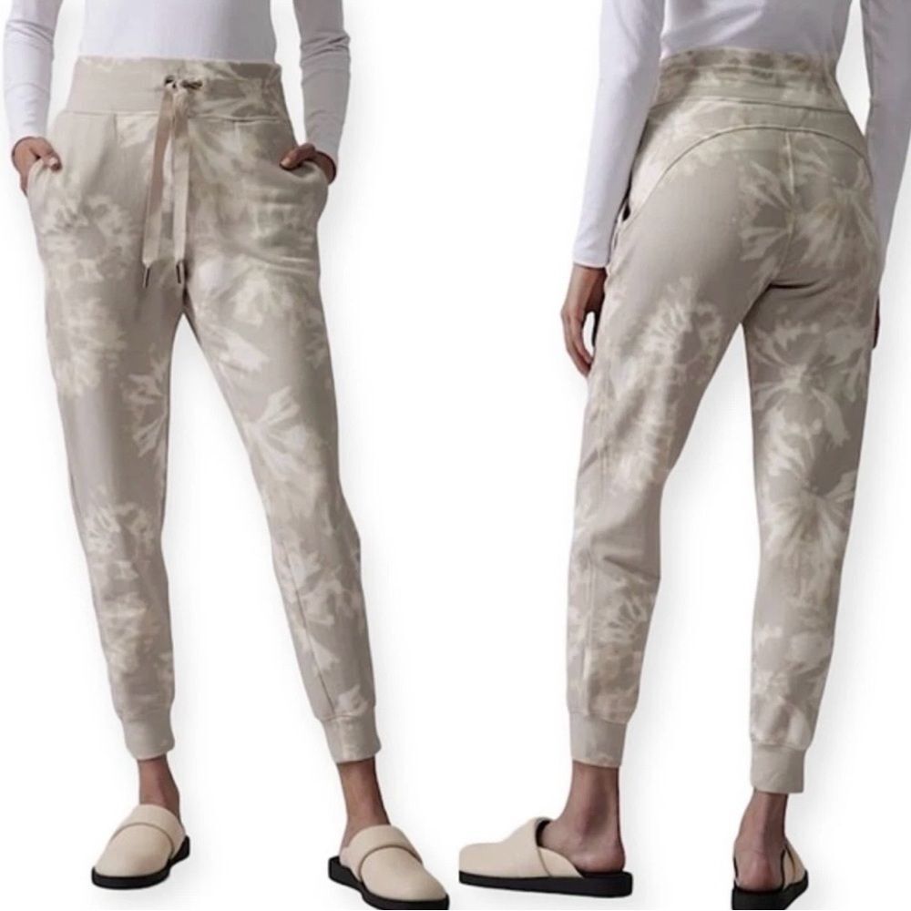 Athleta Willow Abalone Grey Drawstring Waistband Balance Jogger Pants XS Soft